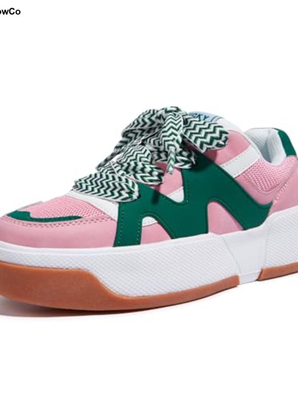 Women's Platform Fashion Sneakers Thick Sole Lace-Up Casual Shoes